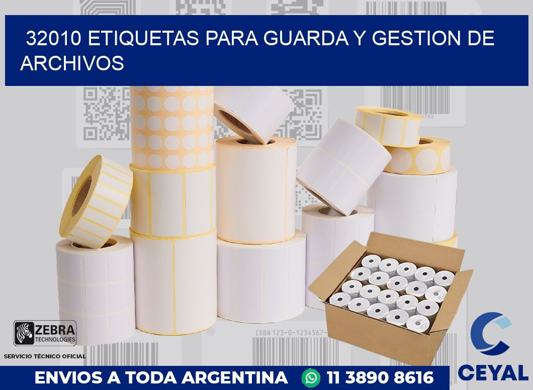 32010 ETIQUETAS PARA GUARDA Y GESTION DE ARCHIVOS