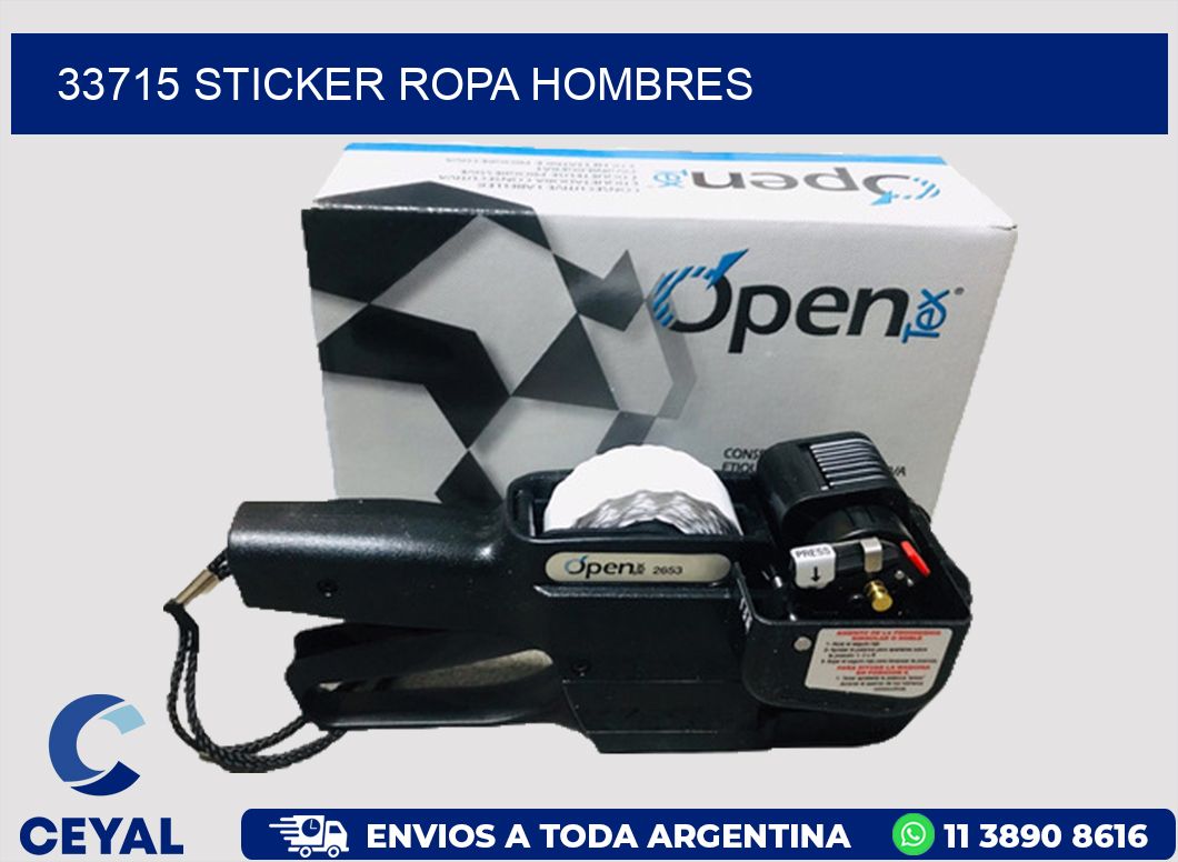 33715 STICKER ROPA HOMBRES