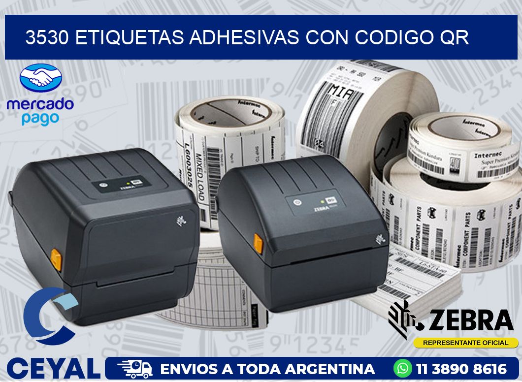 3530 ETIQUETAS ADHESIVAS CON CODIGO QR