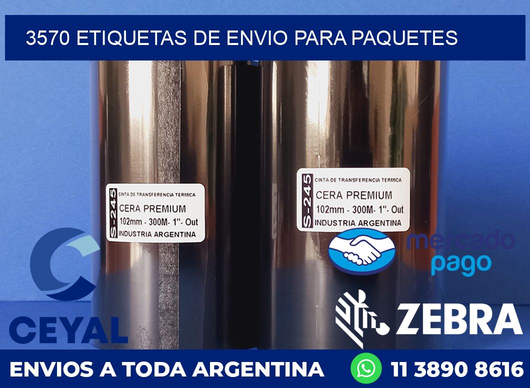 3570 ETIQUETAS DE ENVIO PARA PAQUETES