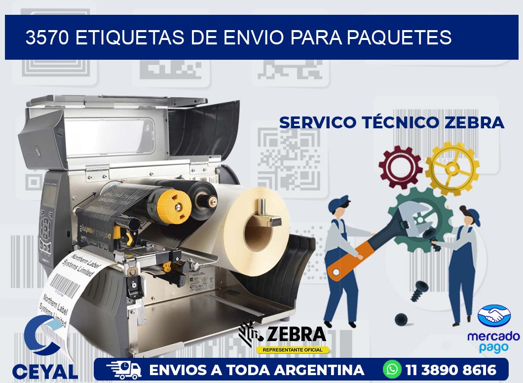 3570 ETIQUETAS DE ENVIO PARA PAQUETES