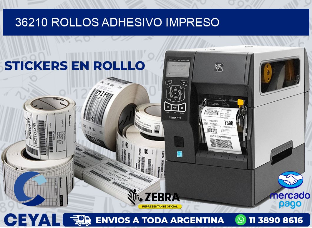 36210 ROLLOS ADHESIVO IMPRESO