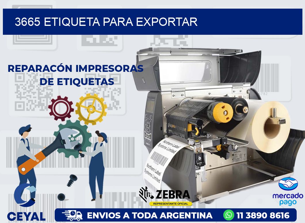 3665 ETIQUETA PARA EXPORTAR