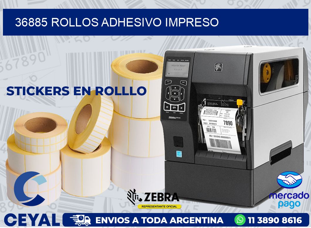 36885 ROLLOS ADHESIVO IMPRESO