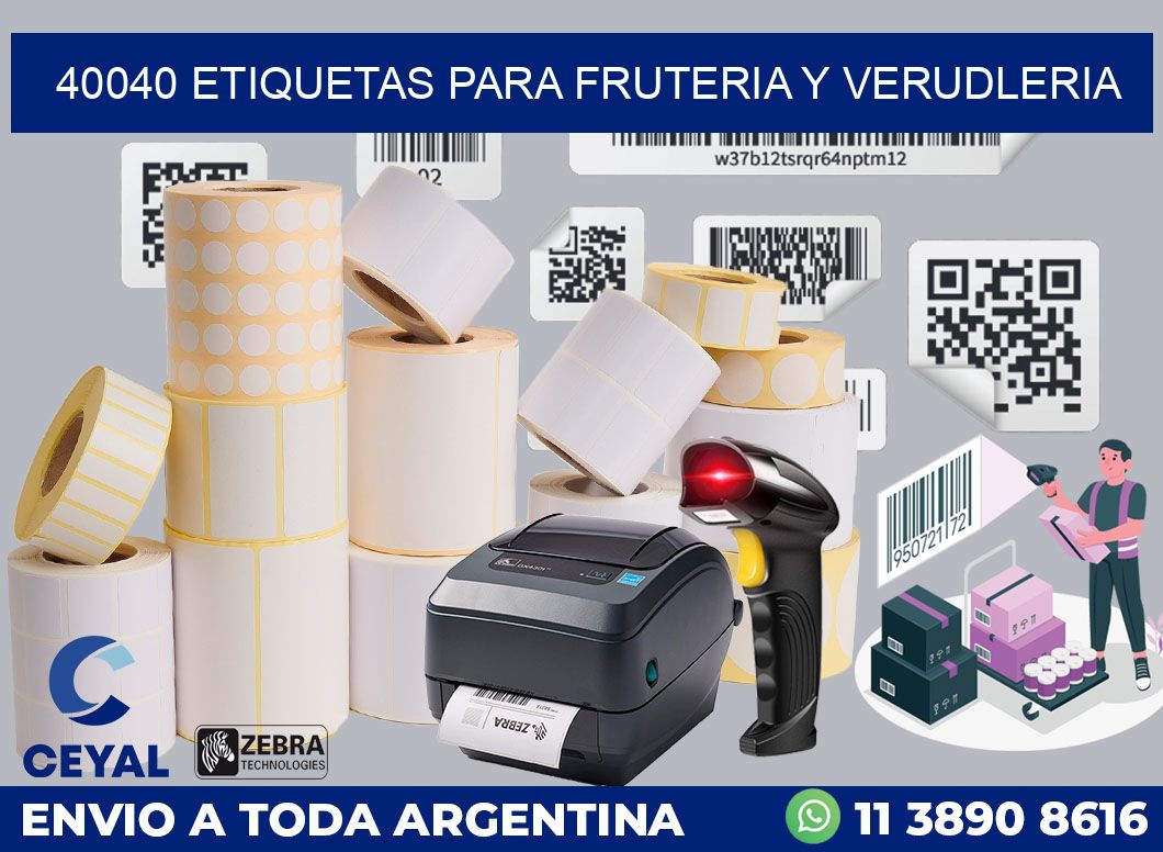 40040 ETIQUETAS PARA FRUTERIA Y VERUDLERIA