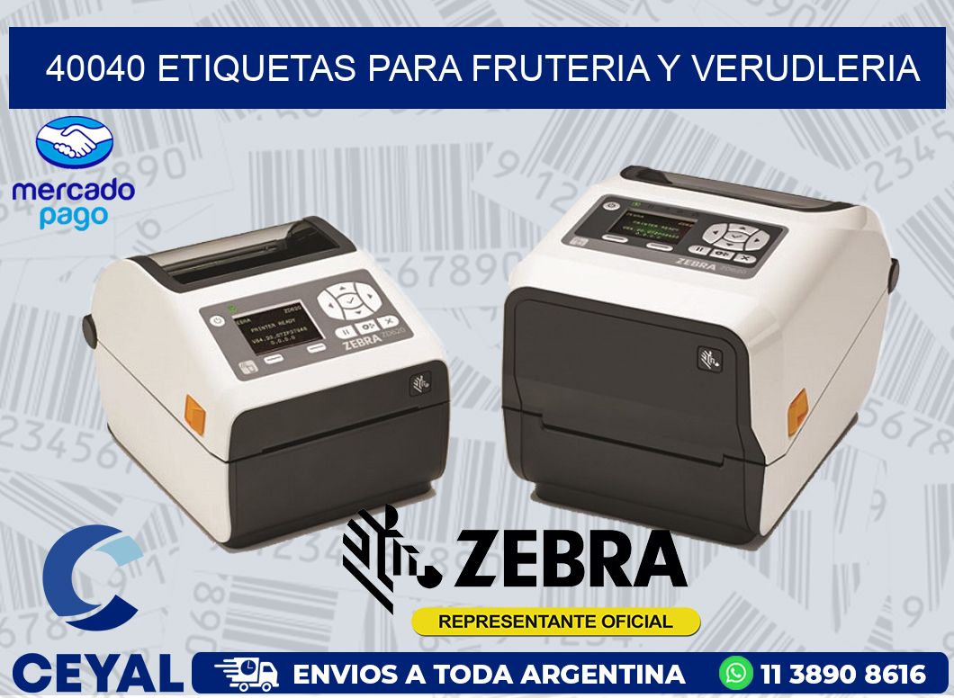 40040 ETIQUETAS PARA FRUTERIA Y VERUDLERIA
