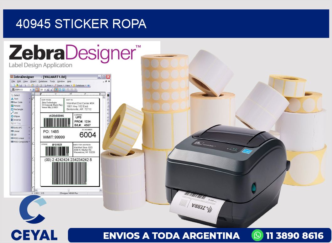 40945 STICKER ROPA