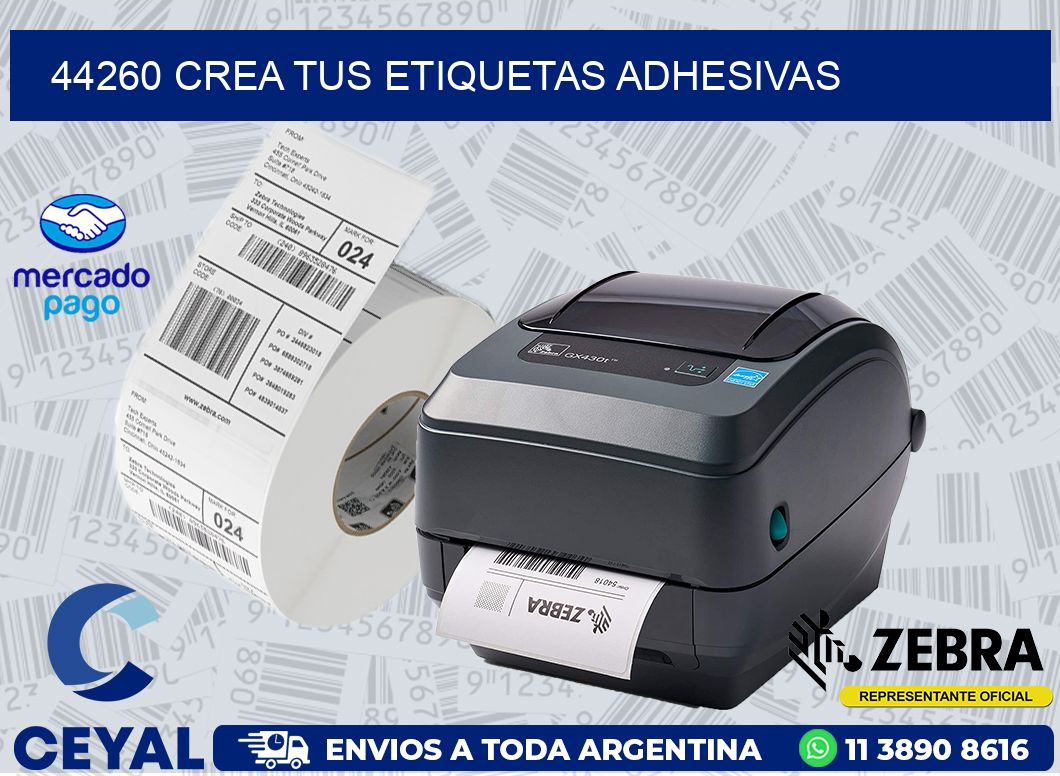44260 CREA TUS ETIQUETAS ADHESIVAS