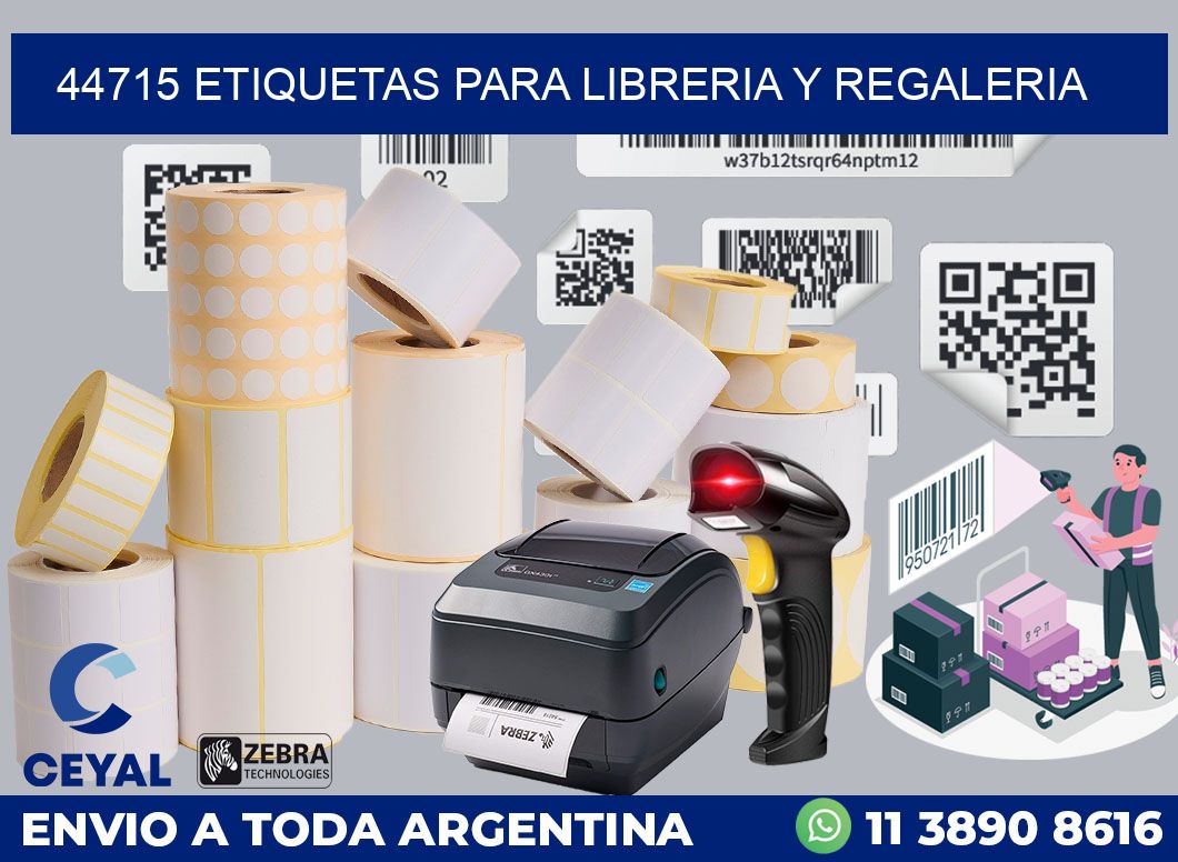 44715 ETIQUETAS PARA LIBRERIA Y REGALERIA