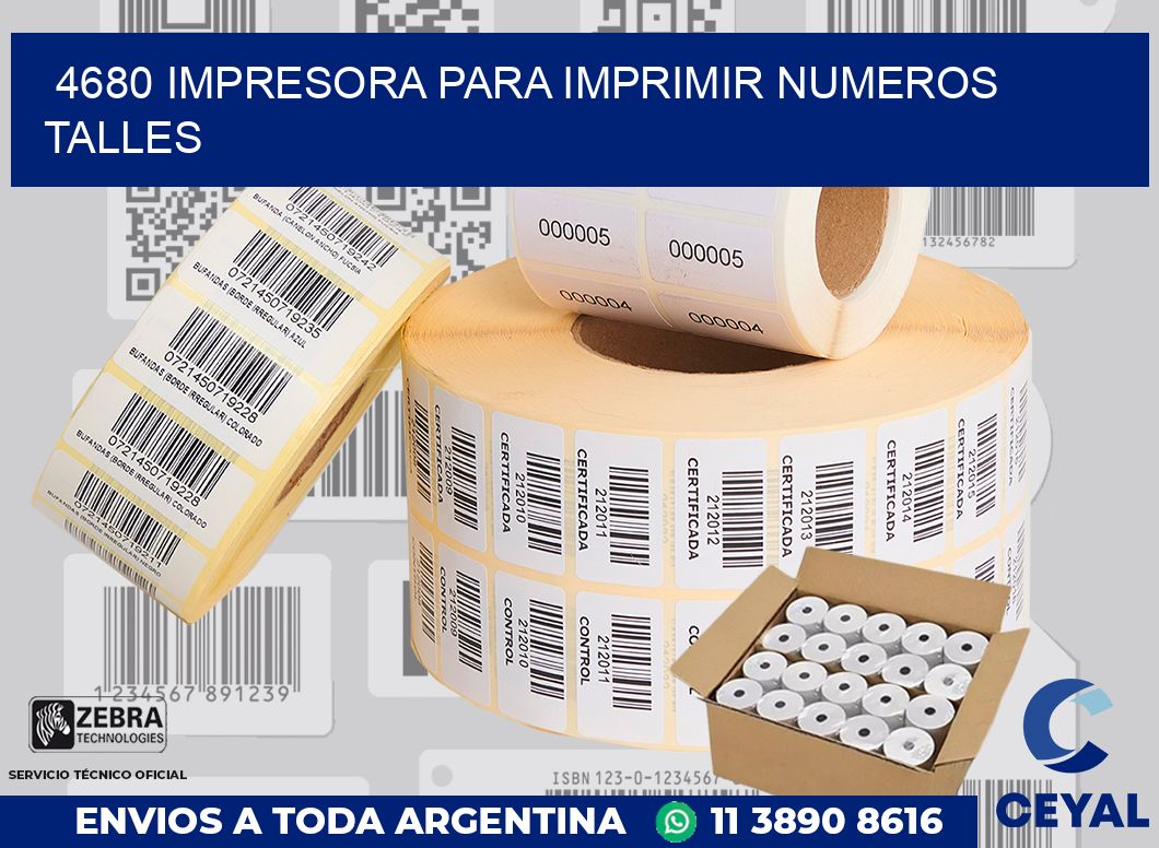4680 IMPRESORA PARA IMPRIMIR NUMEROS TALLES