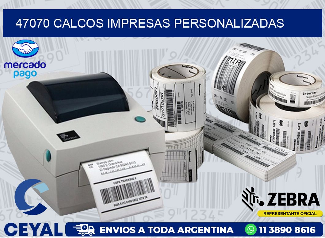 47070 CALCOS IMPRESAS PERSONALIZADAS
