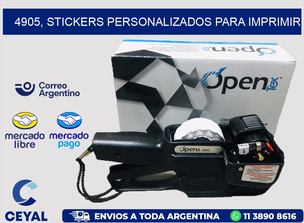 4905, stickers personalizados para imprimir