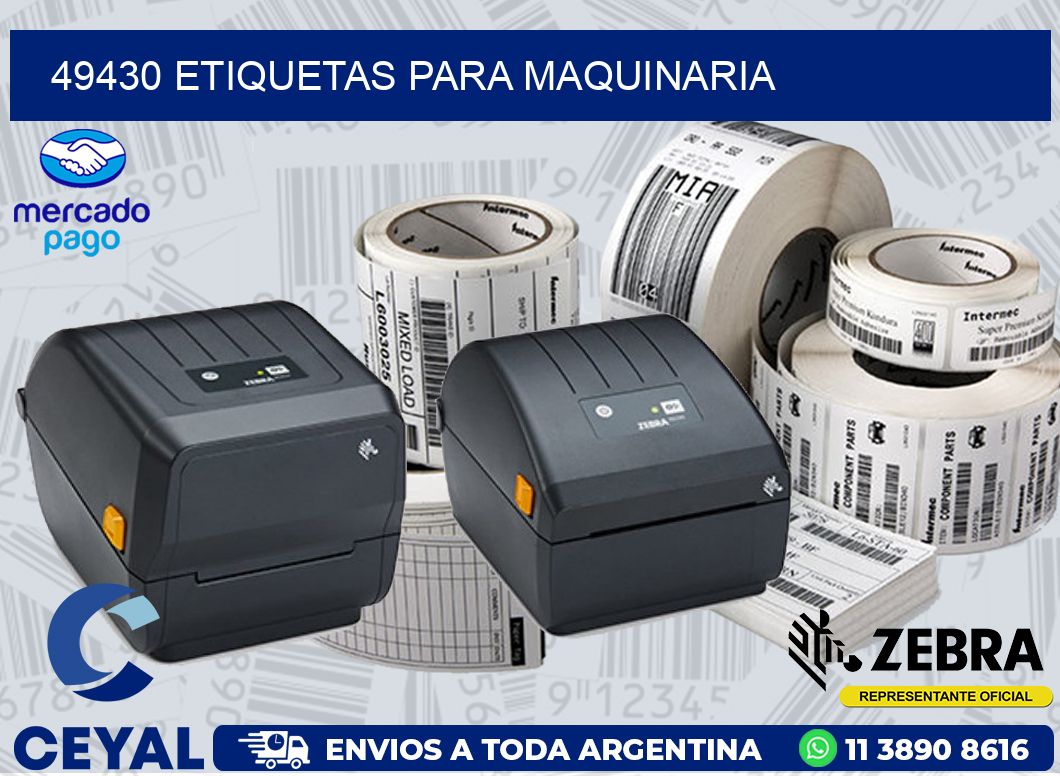 49430 ETIQUETAS PARA MAQUINARIA