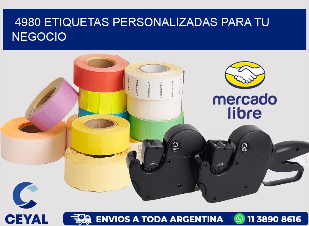 4980 ETIQUETAS PERSONALIZADAS PARA TU NEGOCIO