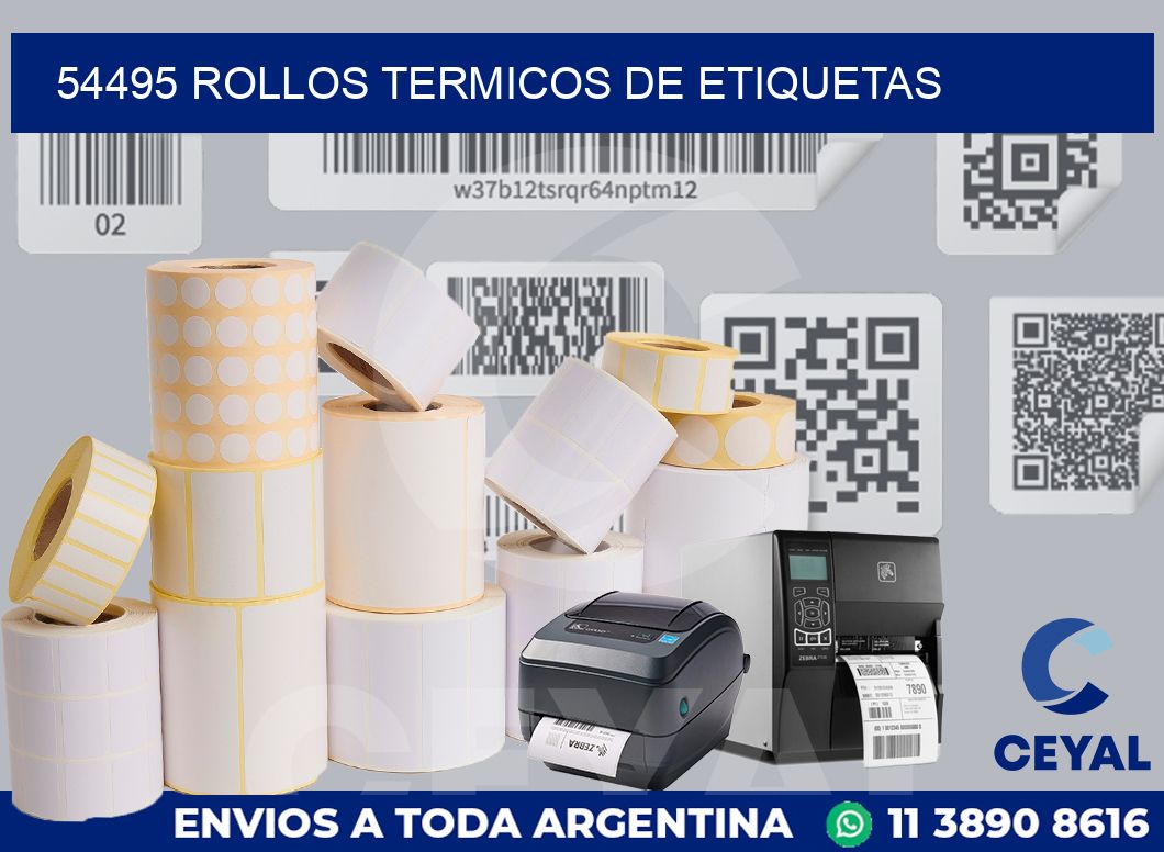 54495 ROLLOS TERMICOS DE ETIQUETAS