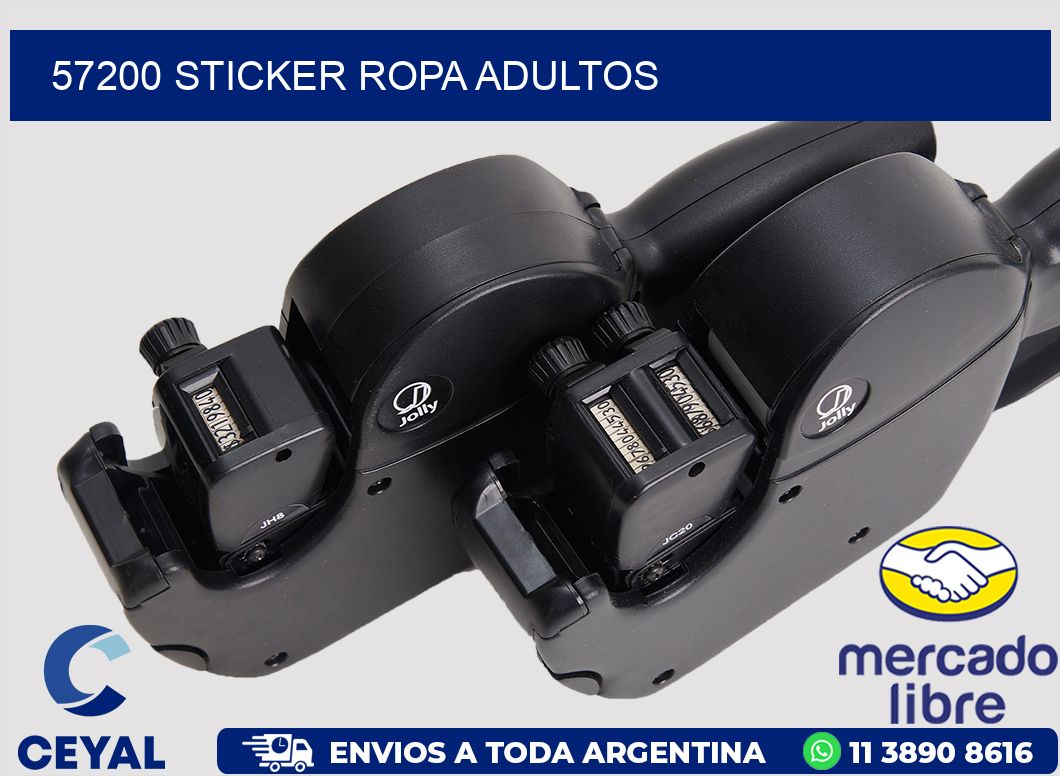 57200 STICKER ROPA ADULTOS