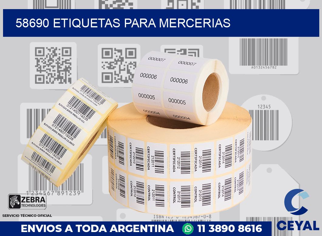 58690 ETIQUETAS PARA MERCERIAS