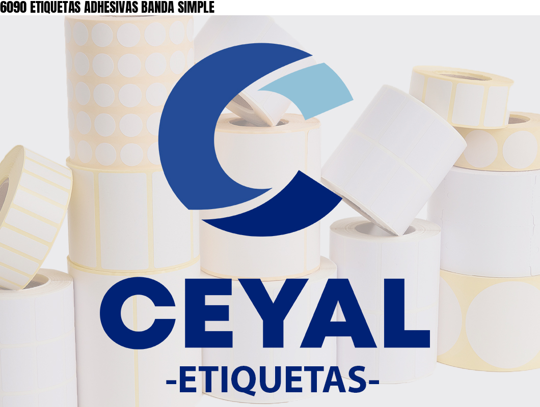 6090 ETIQUETAS ADHESIVAS BANDA SIMPLE