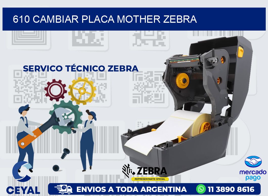 610 CAMBIAR PLACA MOTHER ZEBRA