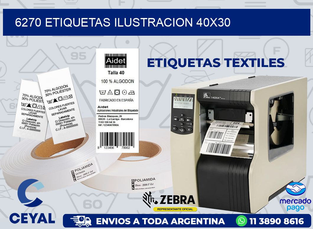 6270 ETIQUETAS ILUSTRACION 40X30