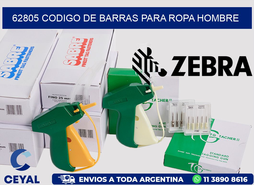 62805 CODIGO DE BARRAS PARA ROPA HOMBRE