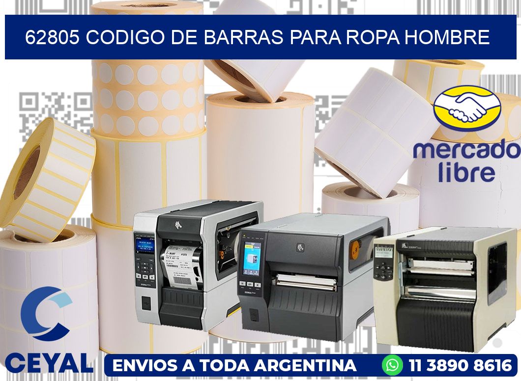 62805 CODIGO DE BARRAS PARA ROPA HOMBRE