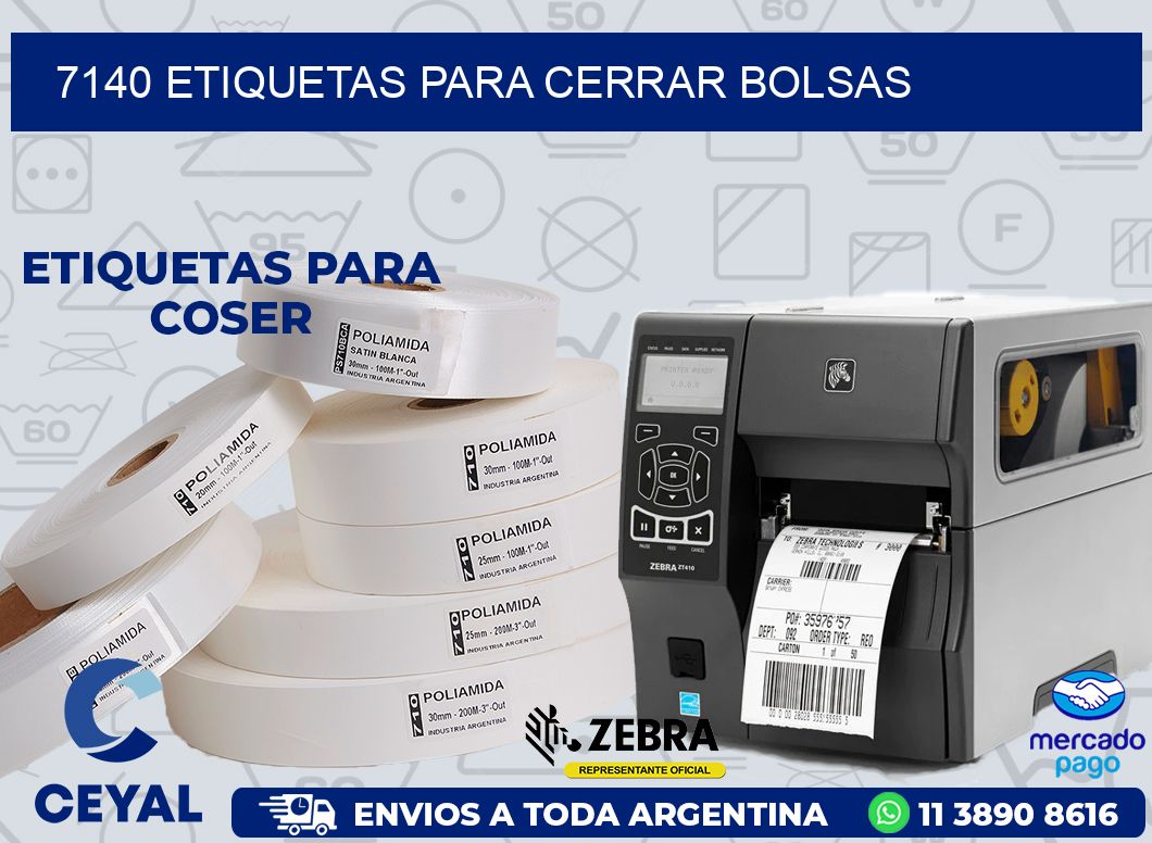 7140 ETIQUETAS PARA CERRAR BOLSAS
