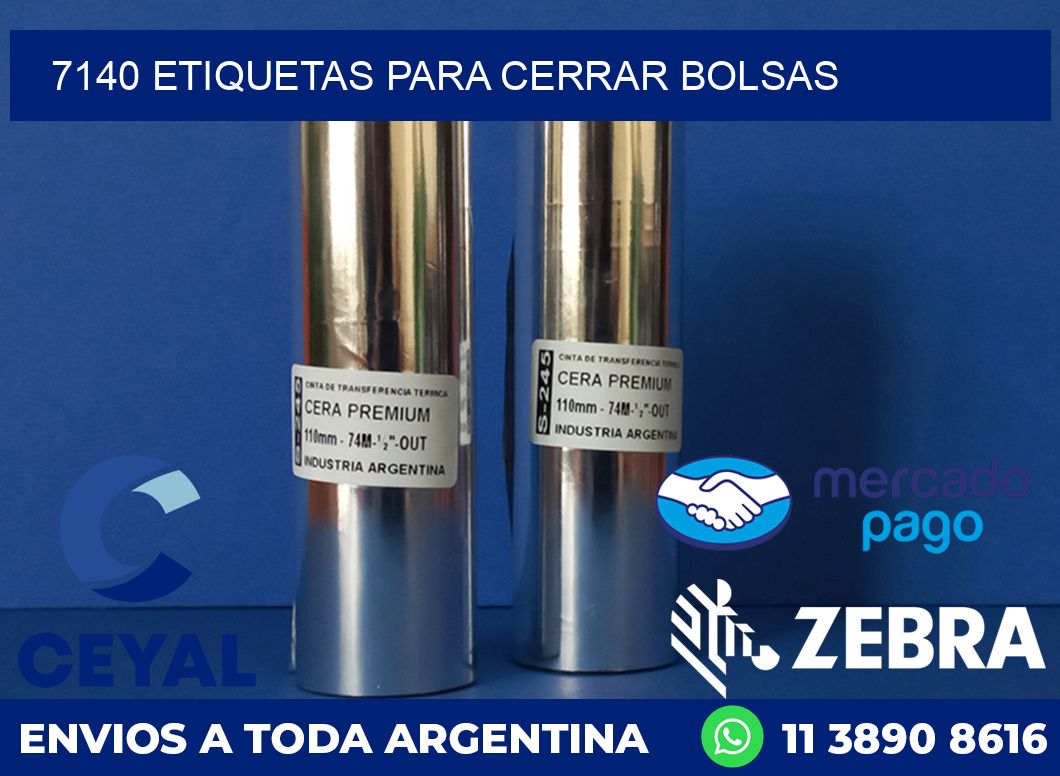 7140 ETIQUETAS PARA CERRAR BOLSAS