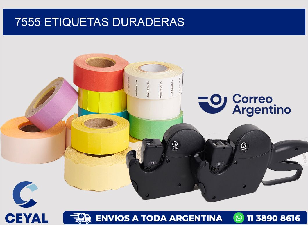 7555 ETIQUETAS DURADERAS