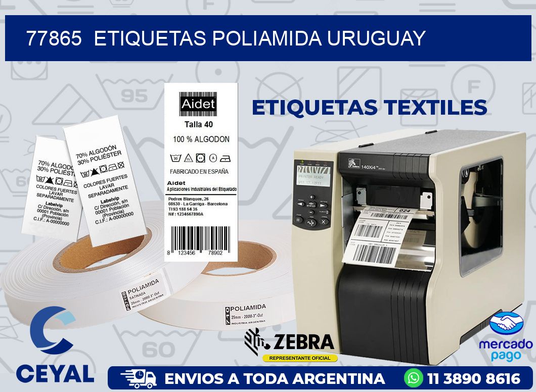 77865  ETIQUETAS POLIAMIDA URUGUAY
