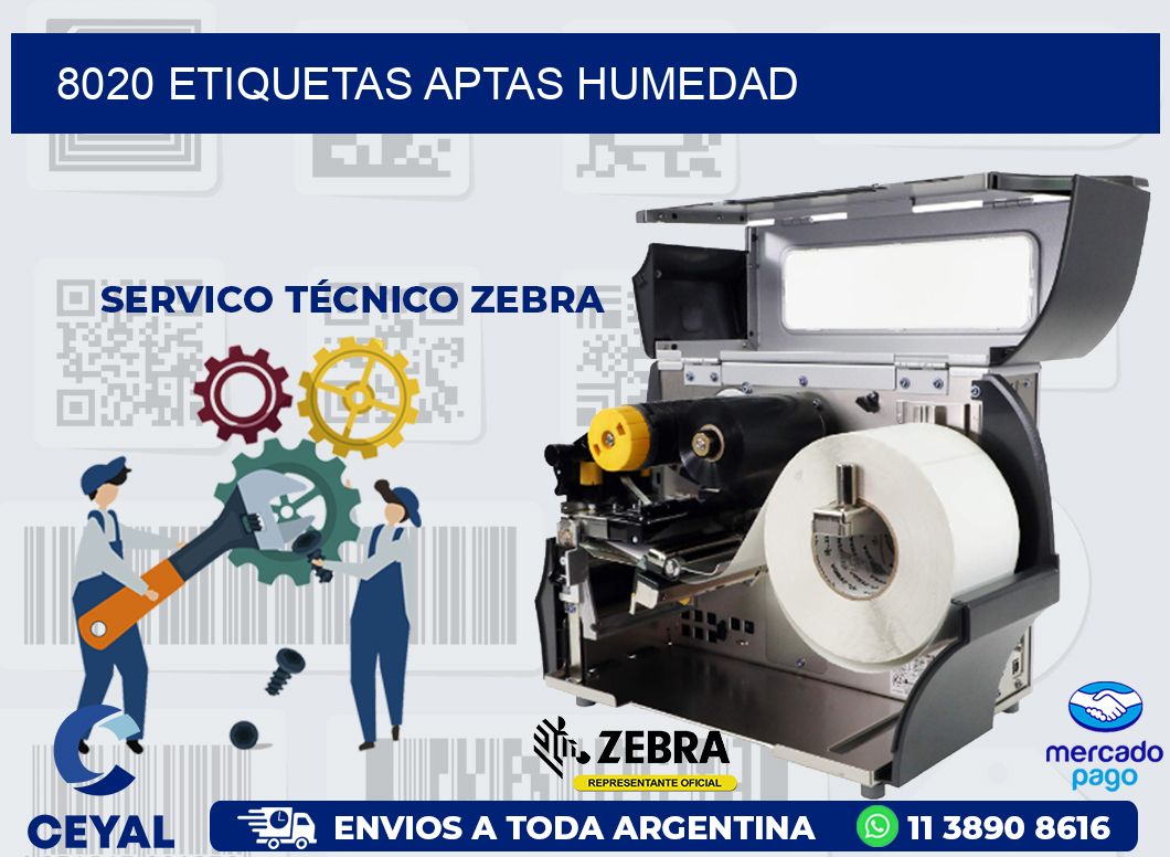 8020 ETIQUETAS APTAS HUMEDAD