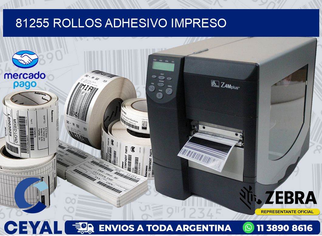 81255 ROLLOS ADHESIVO IMPRESO