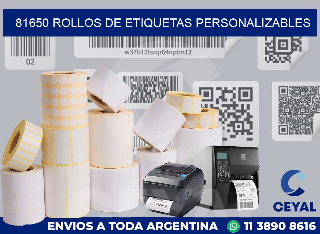 81650 ROLLOS DE ETIQUETAS PERSONALIZABLES