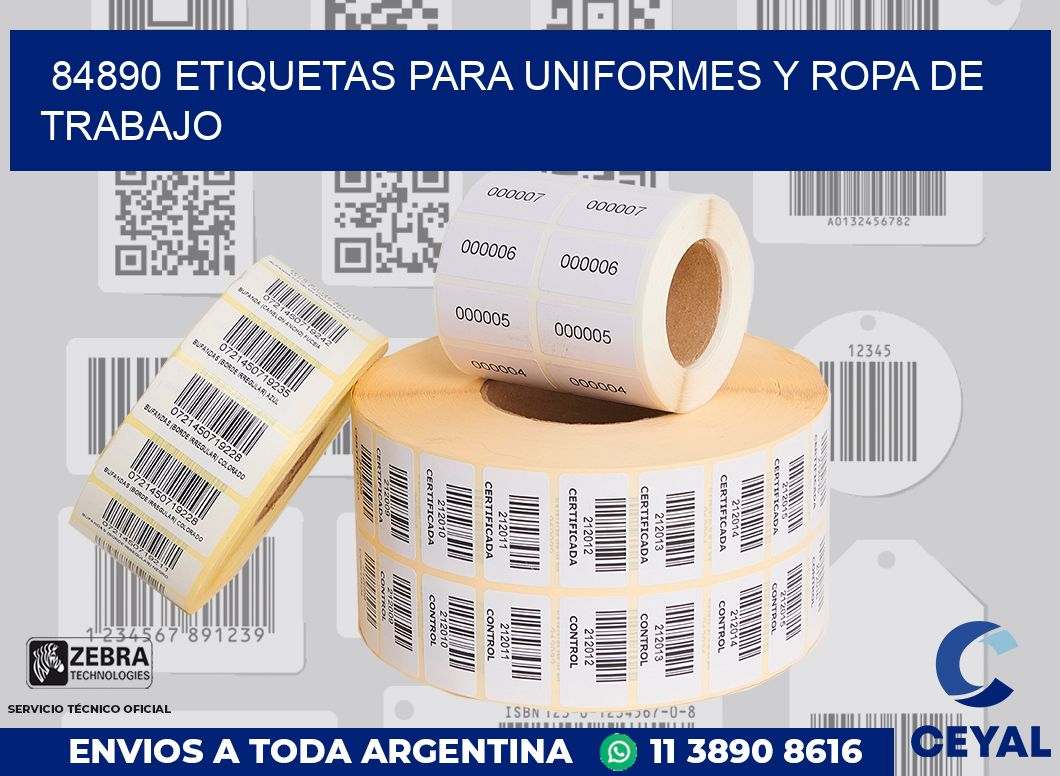 84890 ETIQUETAS PARA UNIFORMES Y ROPA DE TRABAJO