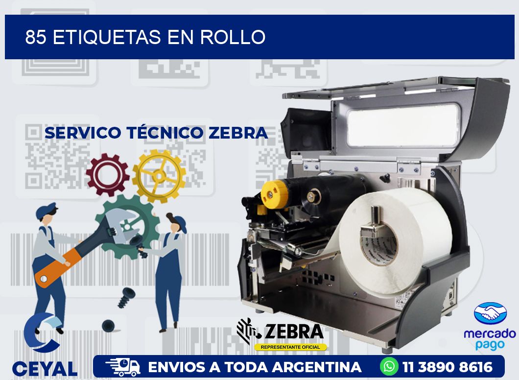 85 ETIQUETAS EN ROLLO