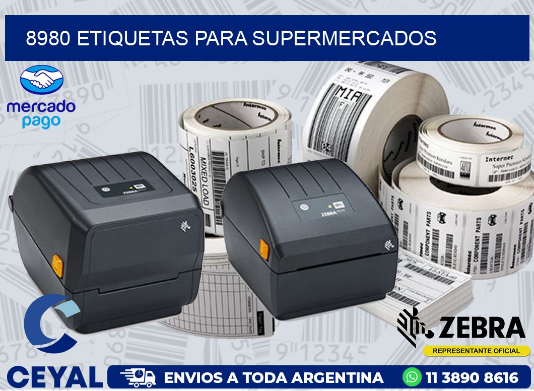 8980 ETIQUETAS PARA SUPERMERCADOS