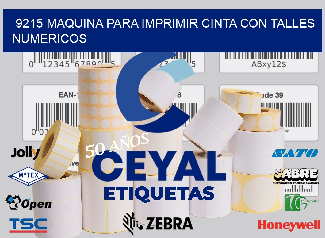 9215 MAQUINA PARA IMPRIMIR CINTA CON TALLES NUMERICOS