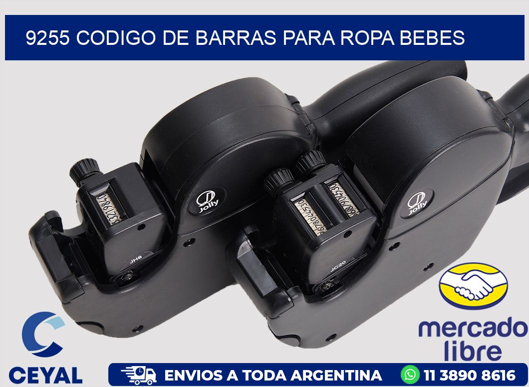 9255 CODIGO DE BARRAS PARA ROPA BEBES