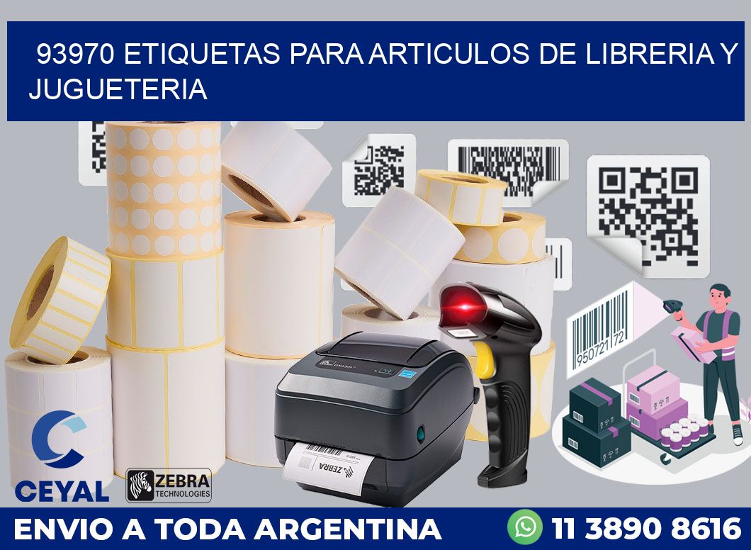 93970 ETIQUETAS PARA ARTICULOS DE LIBRERIA Y JUGUETERIA