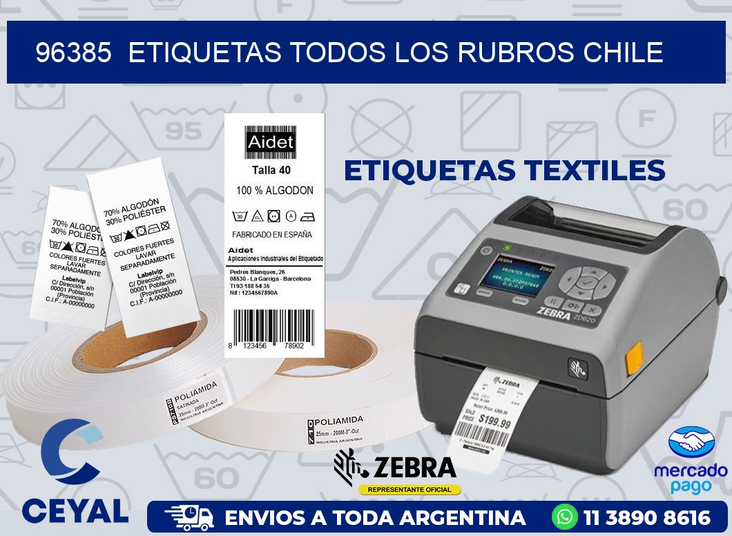 96385  ETIQUETAS TODOS LOS RUBROS CHILE
