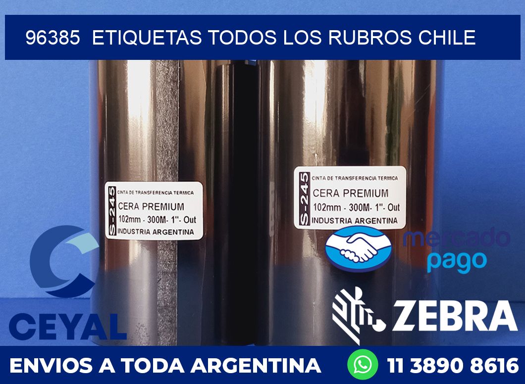 96385  ETIQUETAS TODOS LOS RUBROS CHILE