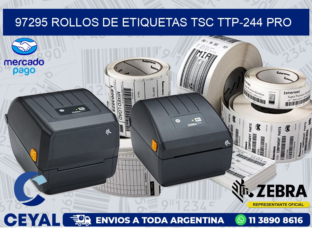 97295 ROLLOS DE ETIQUETAS TSC TTP-244 PRO