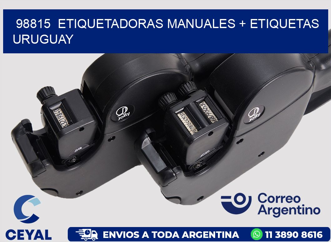 98815  ETIQUETADORAS MANUALES + ETIQUETAS URUGUAY