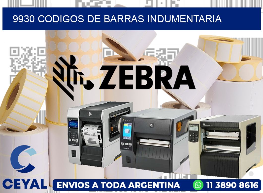 9930 CODIGOS DE BARRAS INDUMENTARIA
