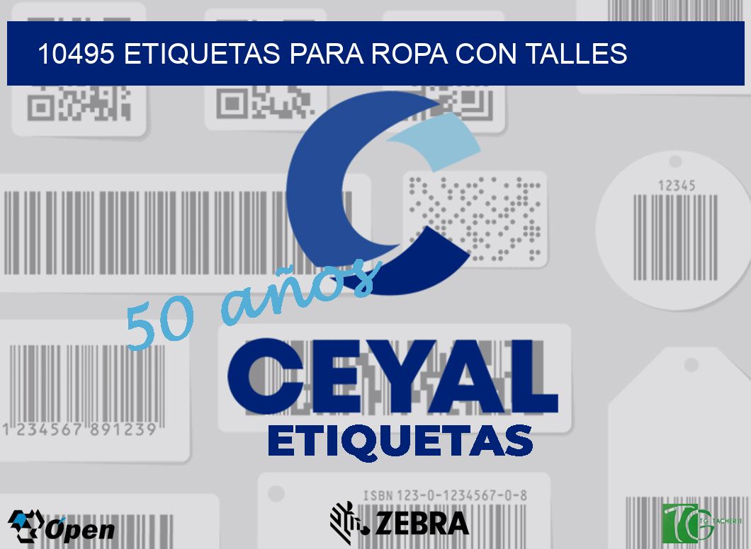 10495 ETIQUETAS PARA ROPA CON TALLES