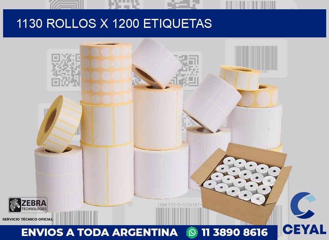 1130 Rollos x 1200 etiquetas