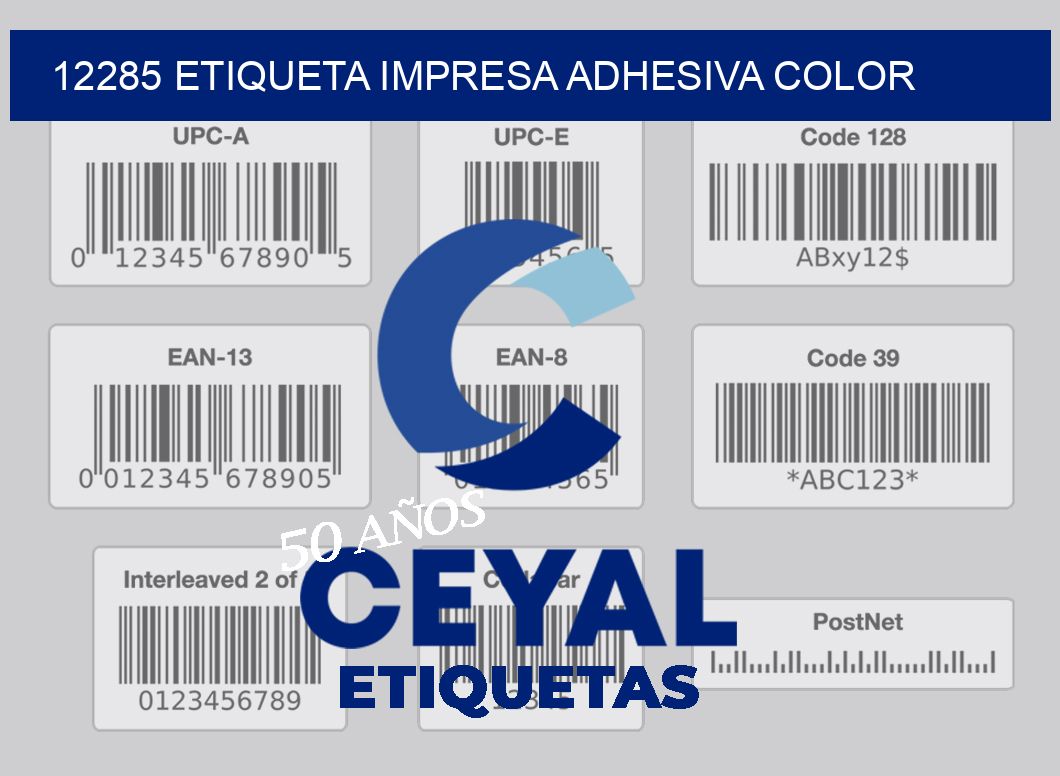 12285 ETIQUETA IMPRESA ADHESIVA COLOR
