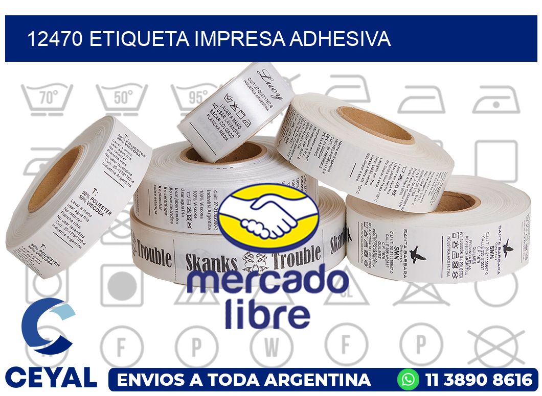 12470 ETIQUETA IMPRESA ADHESIVA