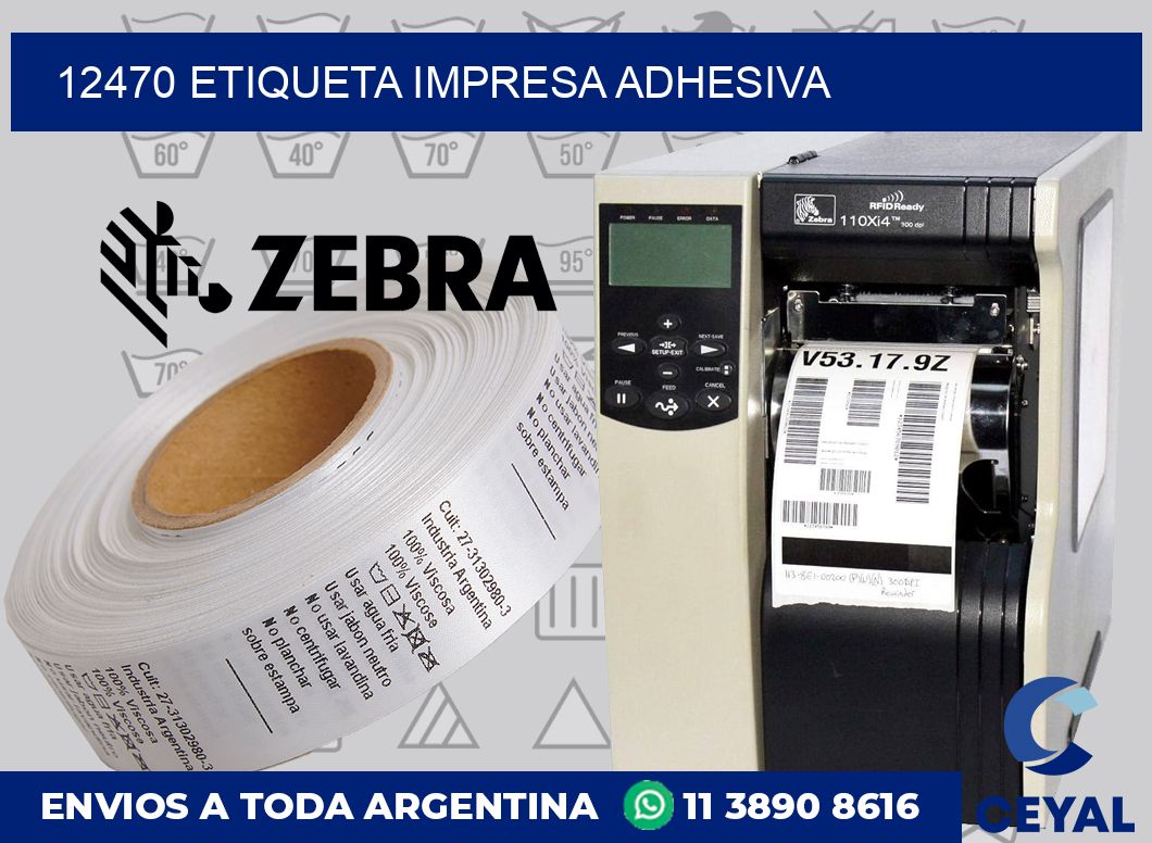 12470 ETIQUETA IMPRESA ADHESIVA