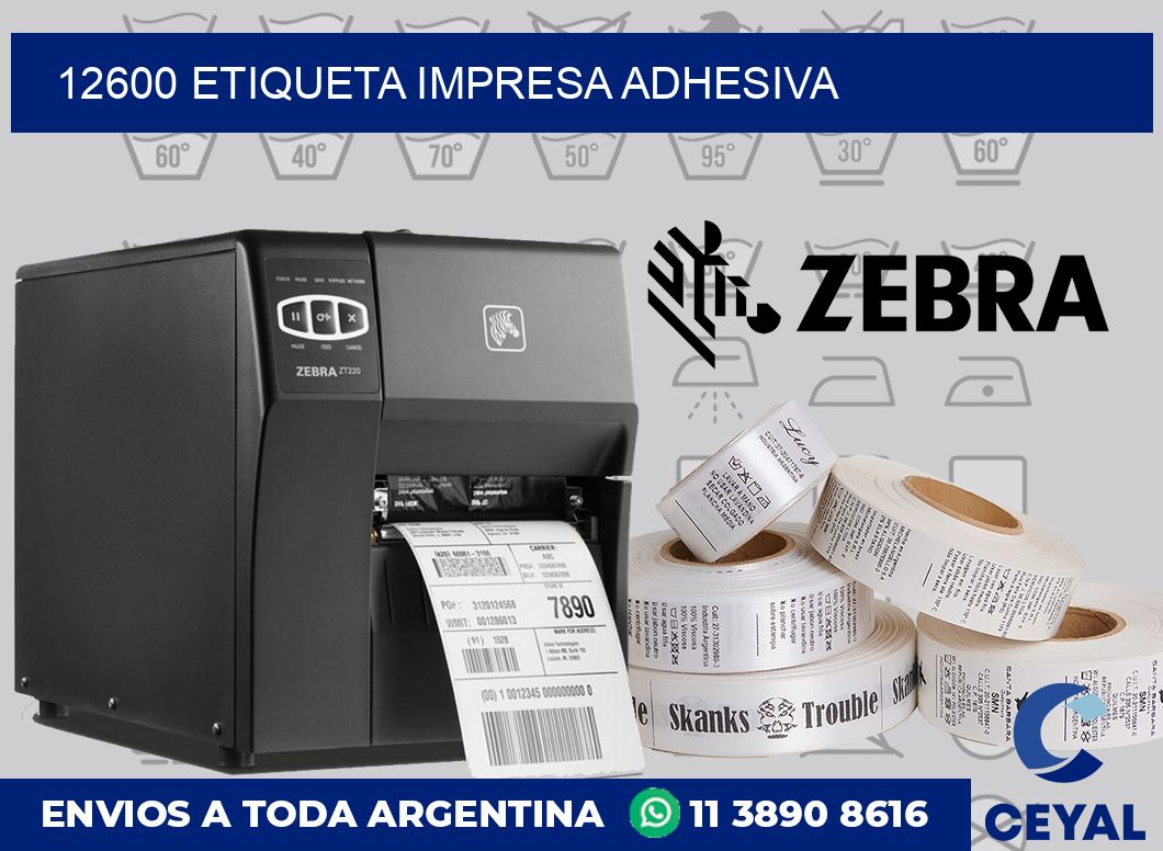 12600 ETIQUETA IMPRESA ADHESIVA